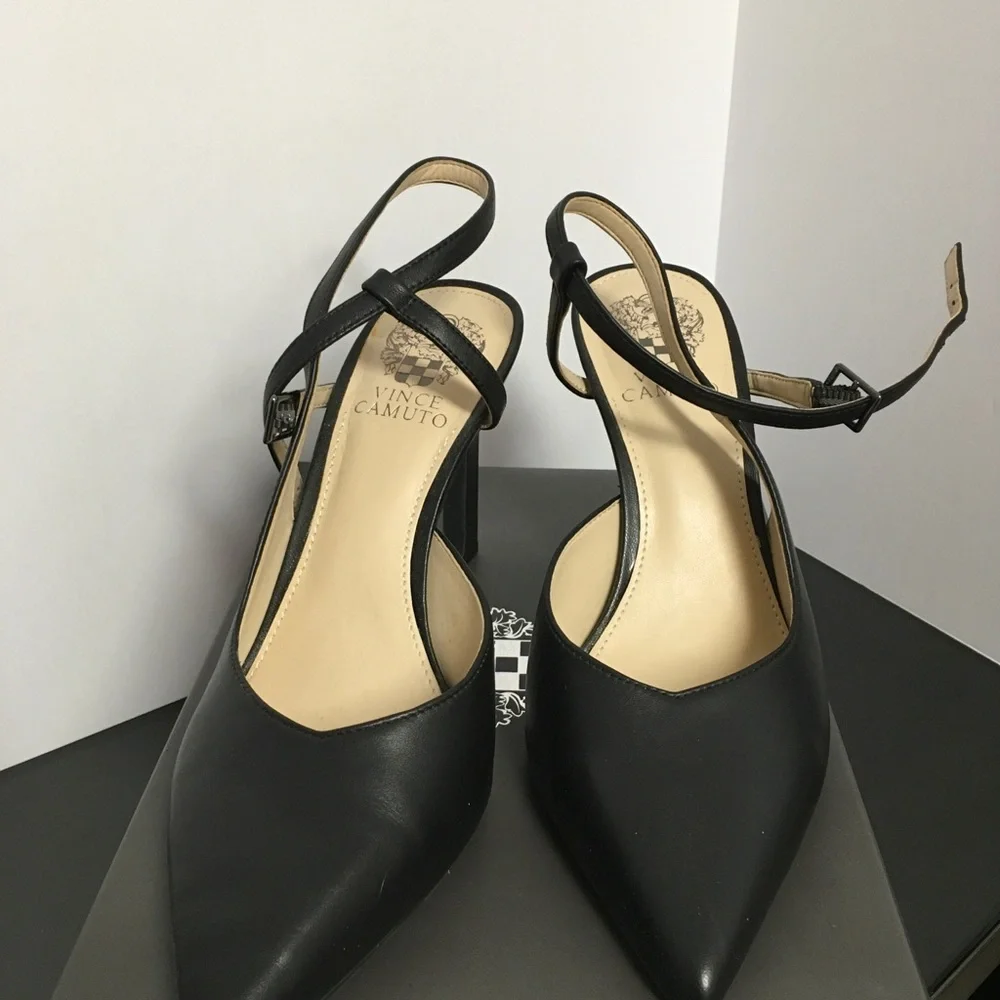 Vince Camuto Sarlota Black Strappy Heels - Picture 2 of 6